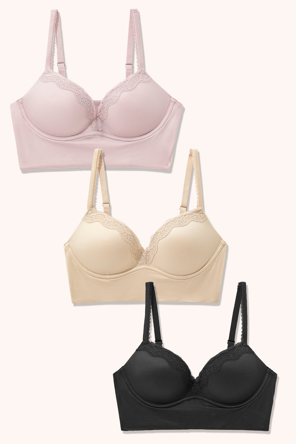Fashion Breathtaking 3PACK Very Comfortable Bridal Bras Best Quality Push Up  Strappy N Strapless Bras @ Best Price Online