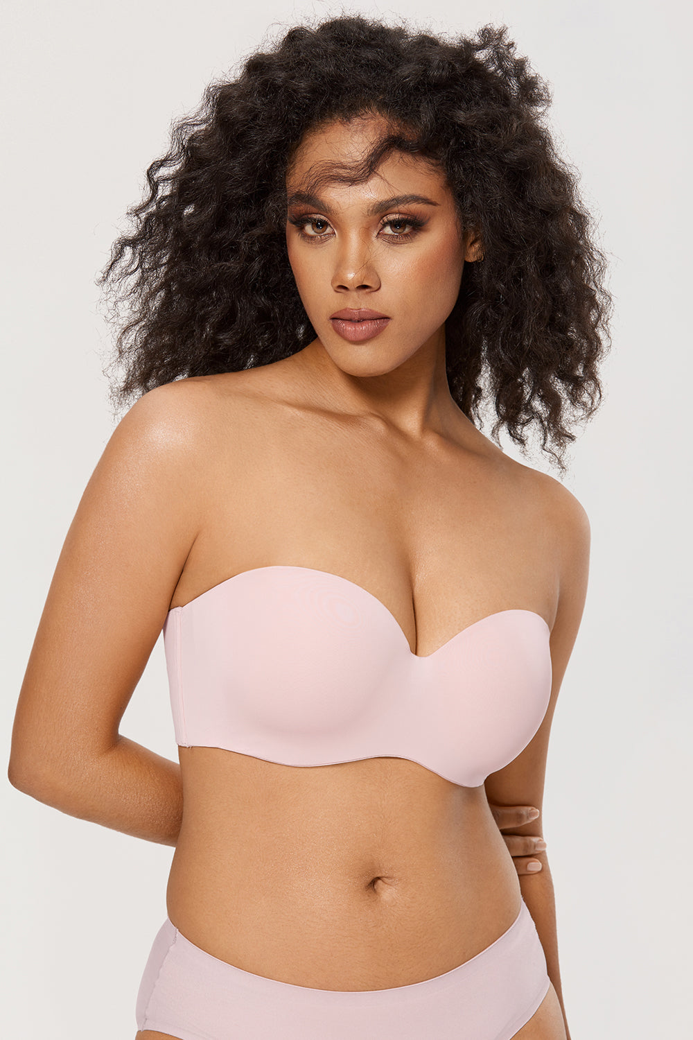 CleavageBand® Strapless Push Up Clear Band Bra